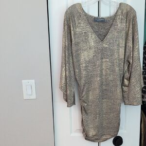 Abi Ferrin Gold Mini Dress